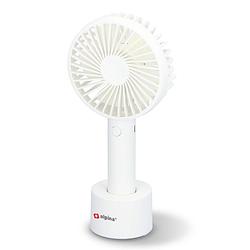 Foto van Alpina mini ventilator - usb-oplaadbaar - 3 standen - krachtige motor - met standaard -wit