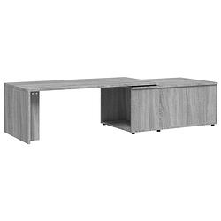 Foto van The living store salontafel - - grijs sonoma eiken - 150x50x35 cm - bewerkt hout