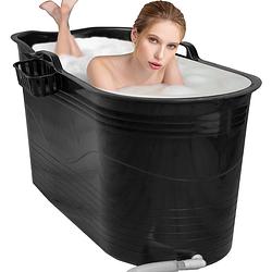 Foto van Lifebath - zitbad mira - bath bucket xl - 400l - ligbad 122 cm - zwart