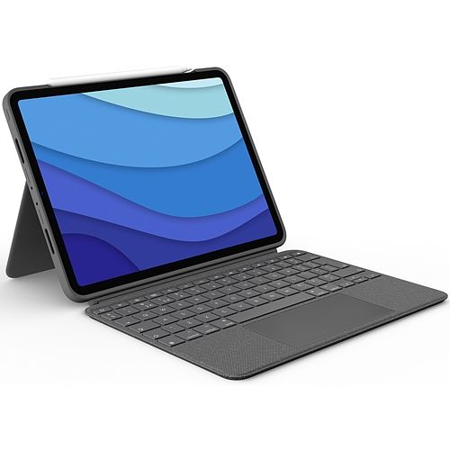 Foto van Logitech tablet toetsenbord combo touch ipad pro 11 inch (grijs)