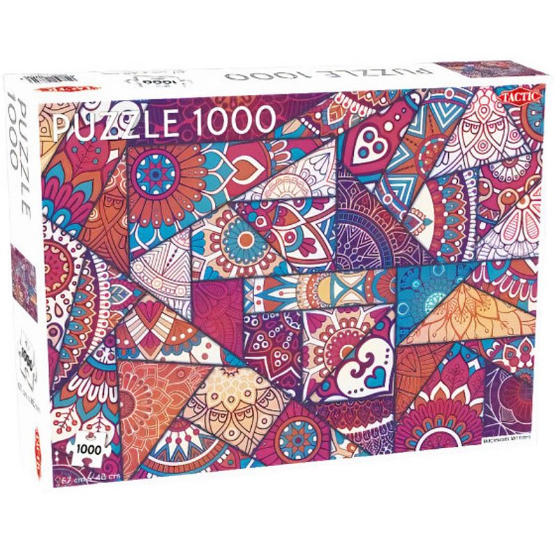 Foto van Tactic legpuzzel gekleurde patronen 67 x 48 cm 1000 stukjes