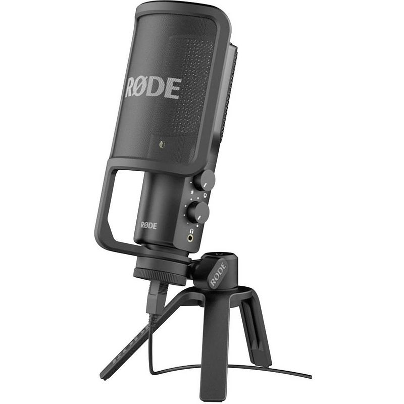 Foto van Rode microphones nt usb usb-studiomicrofoon kabelgebonden incl. kabel, voet