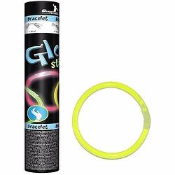 Foto van Gele glow in the dark armbandjes 100 stuks - verkleedsieraden