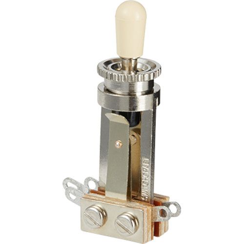 Foto van Gibson toggle switch straight type cream cap 3-wegschakelaar met knop voor gitaar