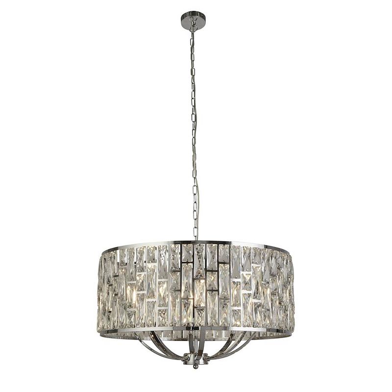 Foto van Landelijke hanglamp - bussandri exclusive - metaal - landelijk - e14 - l: 65cm - voor binnen - woonkamer - eetkamer -