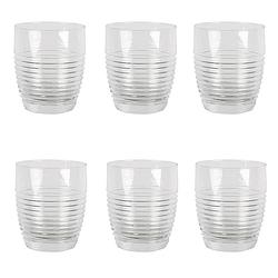 Foto van Haes deco - waterglas, drinkglas set van 6 glazen - inhoud glas 300 ml / ø 8x10 cm