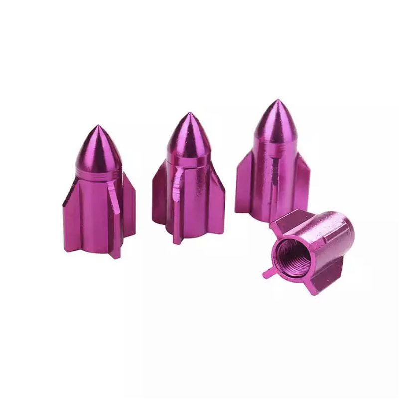 Foto van Tt-products ventieldoppen purple rockets aluminium 4 stuks paars