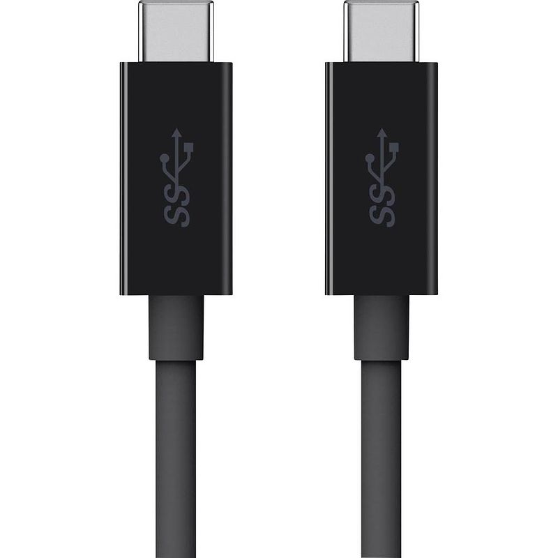 Foto van Belkin usb-kabel usb 3.2 gen1 (usb 3.0 / usb 3.1 gen1) usb-c stekker, usb-c stekker 2.00 m zwart f2cu049bt2m-blk