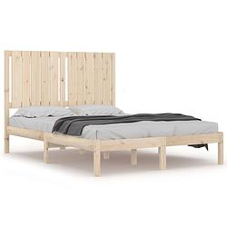 Foto van The living store bedframe grenenhout - 195.5 x 125.5 x 31 cm - rustiek design