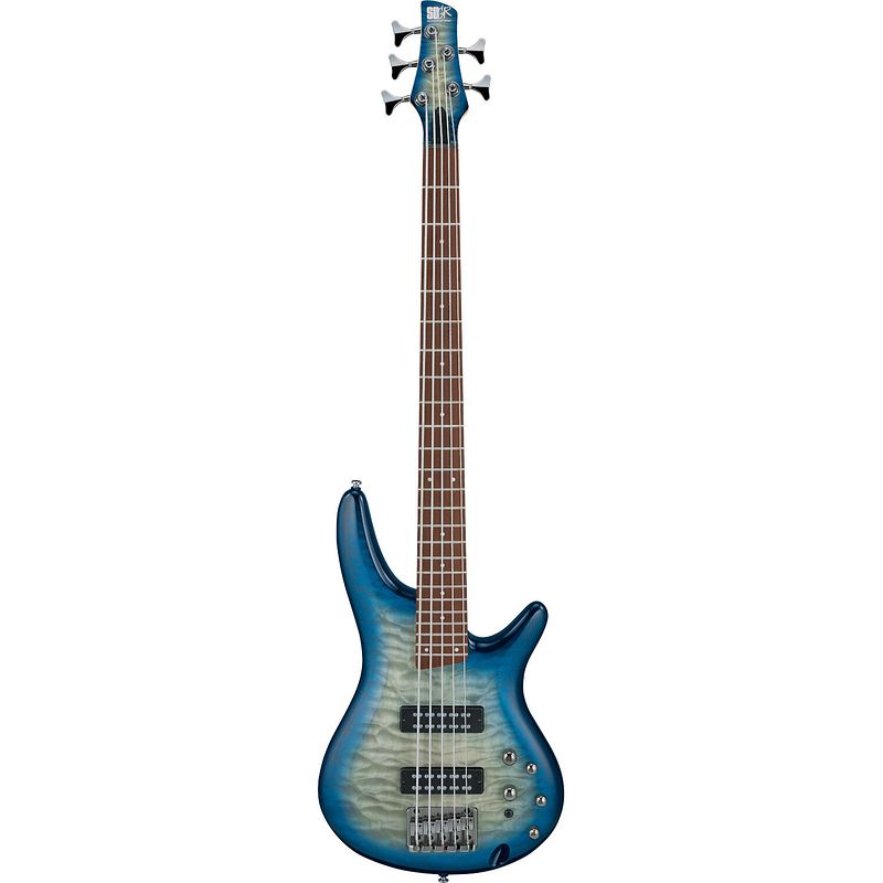 Foto van Ibanez sr405eqm soundgear stained cosmic blue starburst 5-snarige elektrische basgitaar