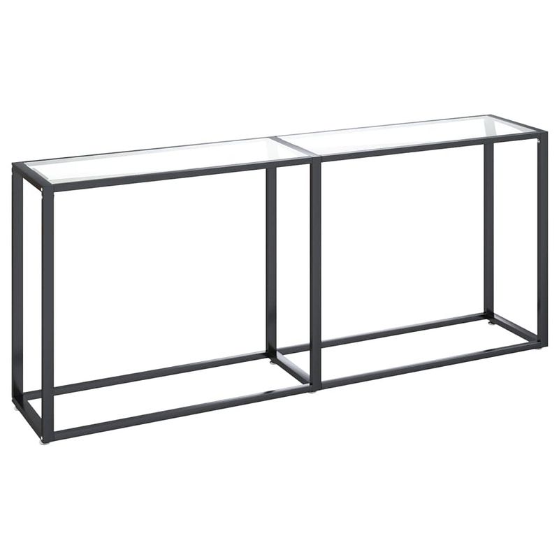 Foto van Vidaxl wandtafel 180x35x75,5 cm gehard glas transparant