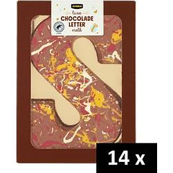 Foto van 14 x jumbo luxe chocoladeletter melk s 200g aanbieding bij jumbo | melk, 200 gram