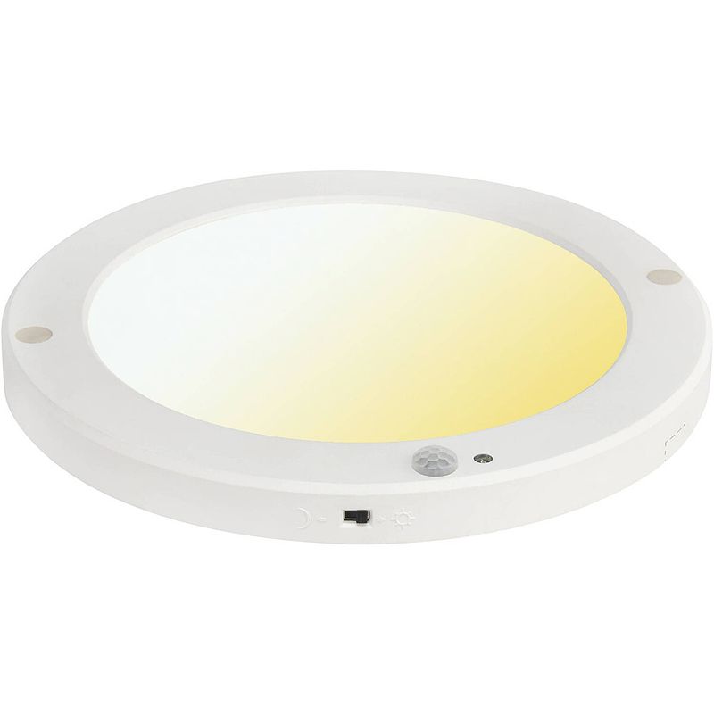 Foto van Led plafondlamp met bewegingssensor + dag en nacht sensor - 18w - aanpasbare kleur cct - 360° zichthoek - opbouw/inbouw