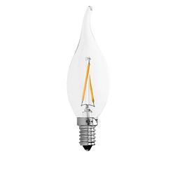 Foto van Led-lamp windvlaag kaars warm wit filament e14 2w