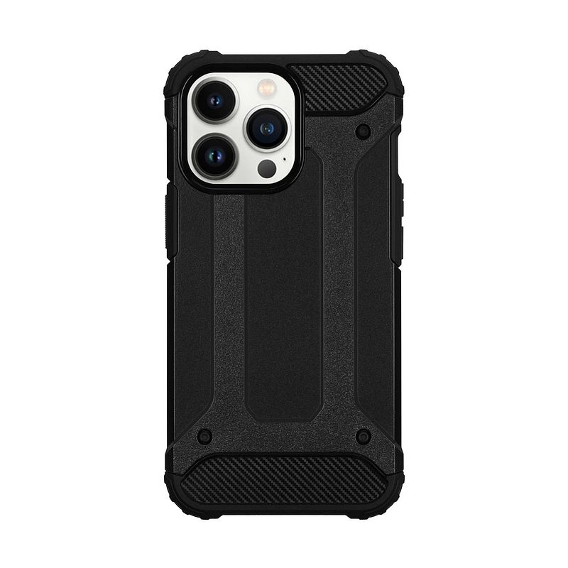 Foto van Bmax classic armor phone case voor iphone 13 pro - black/zwart