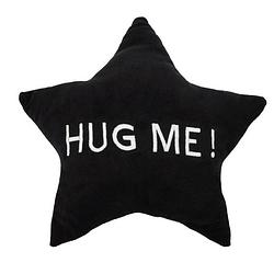 Foto van Rox living kussen hug me! ster 35 x 35 x 10 cm pluche zwart