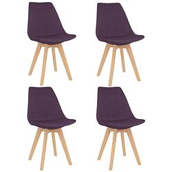 Foto van Vidaxl eetkamerstoelen 4 st stof paars