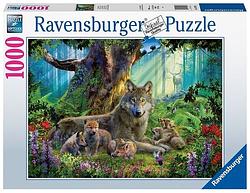 Foto van Familie wolf in het bos (1000 stukjes) - puzzel;puzzel (4005556159871)