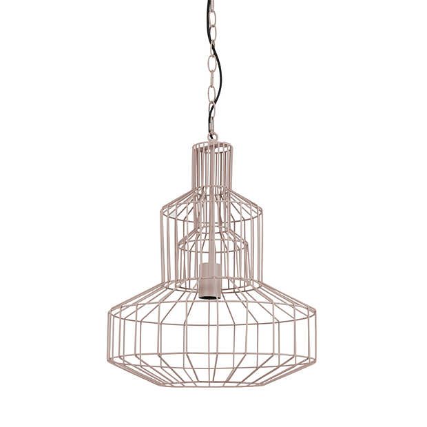 Foto van Light & living - hanglamp fynn - 40x40x47 - bruin