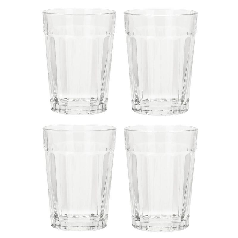 Foto van Set van 8x stuks drinkglazen/waterglazen van 250 ml transparant - drinkglazen