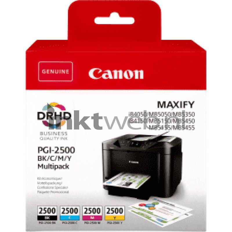 Foto van Canon pgi-2500 multipack zwart en kleur cartridge