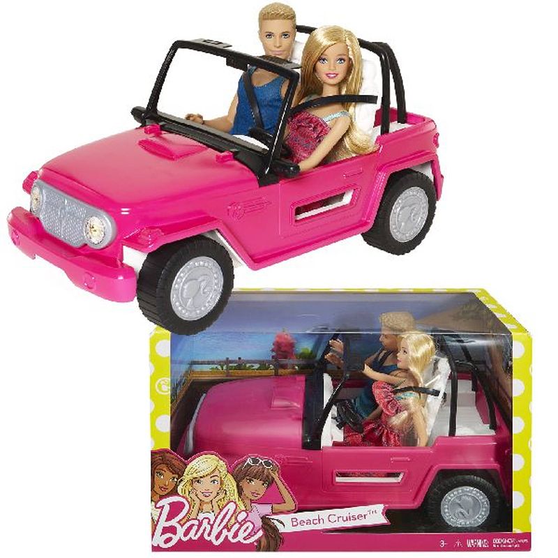 Foto van Barbie beach cruiser auto - roze
