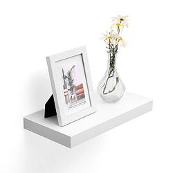 Foto van Zwevende boekenplank - rechthoekige wandplank - 40 cm lang - wit