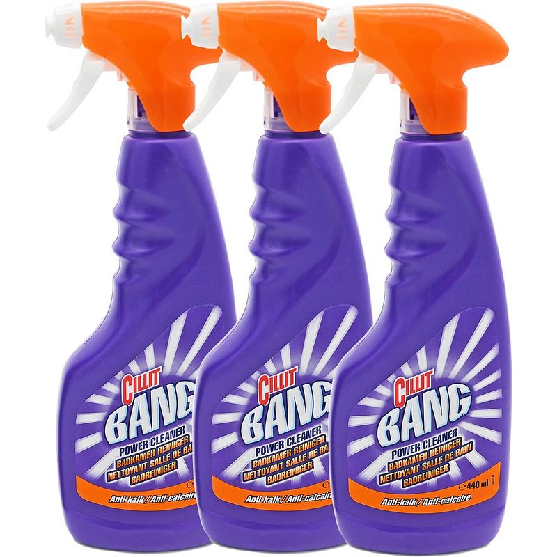 Foto van Badkamer reiniger cillit bang power cleaner - 3x 440ml