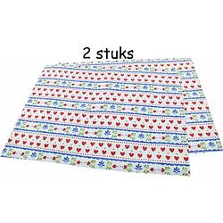 Foto van 2 placemats - twents bont - 100% katoen - 47 x 36 cm