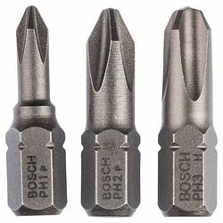 Foto van Bosch accessories 2607001752 kruis-bit ph 1, ph 2, ph 3 extra hard c 6.3 3 stuk(s)