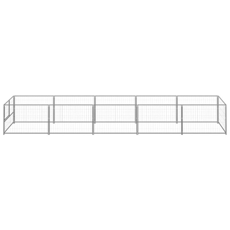 Foto van The living store hondenkennel - grote stalen buitenren - 100x100x70 cm - zilver