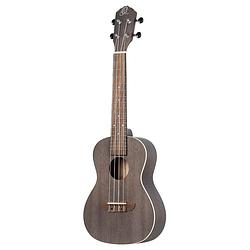 Foto van Ortega rucoal-l earth series concert size ukulele coal black linkshandige concert ukelele