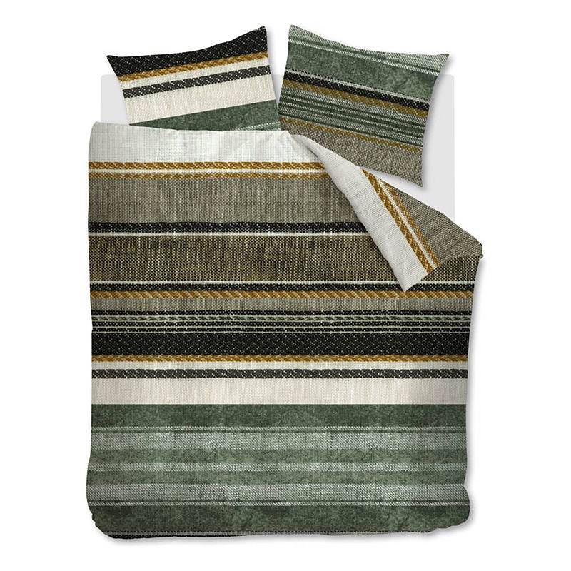 Foto van Beddinghouse lola flanel dekbedovertrek - 2-persoons (200x200/220 cm + 2 slopen) - flanel - groen