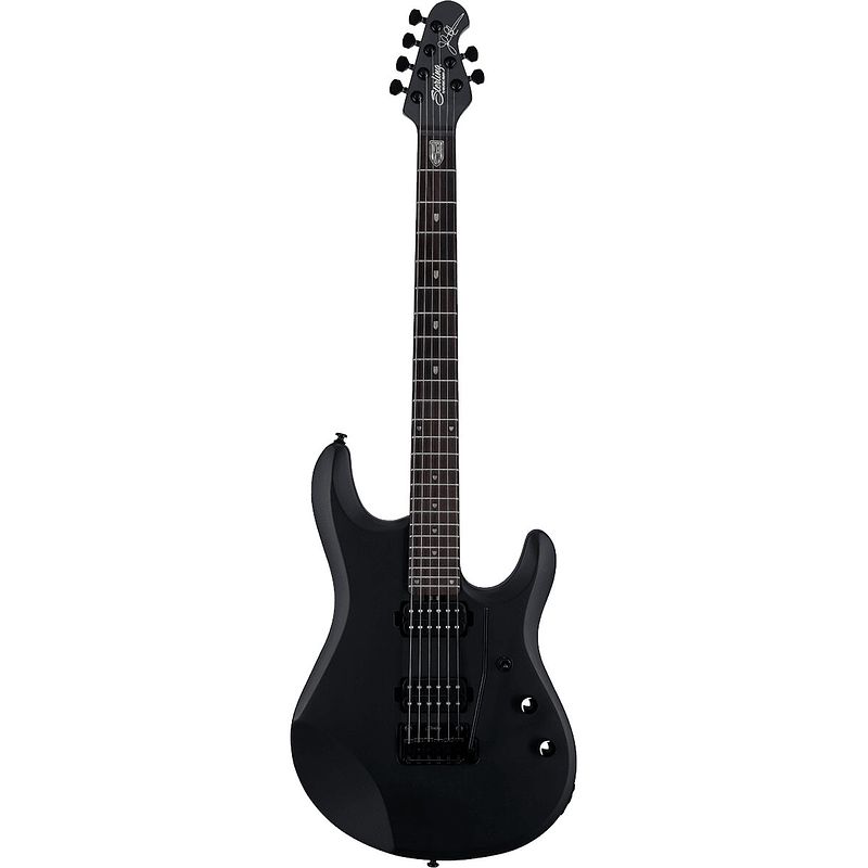 Foto van Sterling by music man john petrucci jp60nb stealth black elektrische gitaar met deluxe gigbag