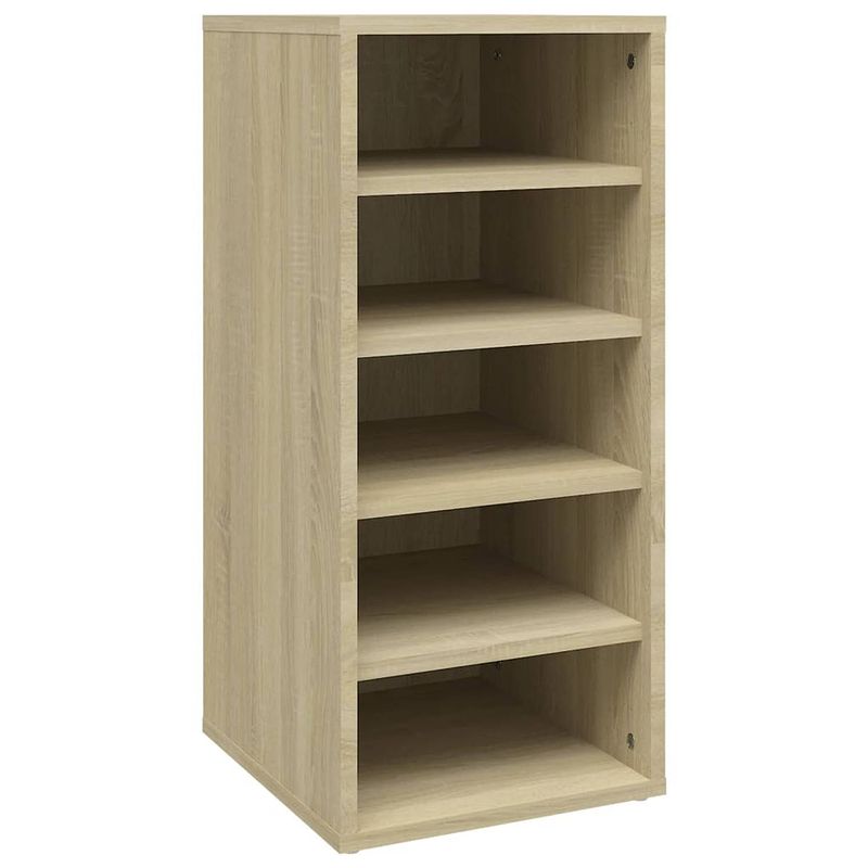 Foto van The living store schoenenkast opbergsysteem - 31.5 x 35 x 70 cm - sonoma eiken spaanplaat