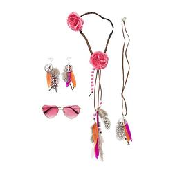 Foto van Feestset hippie met accessoires - set van 4