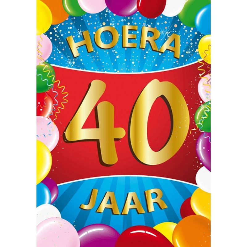 Foto van 40 jaar mega deurposter - feestposters