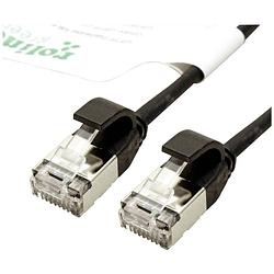 Foto van Roline green 21443355 rj45 netwerkkabel, patchkabel cat 6a u/ftp 2.00 m zwart 1 stuk(s)