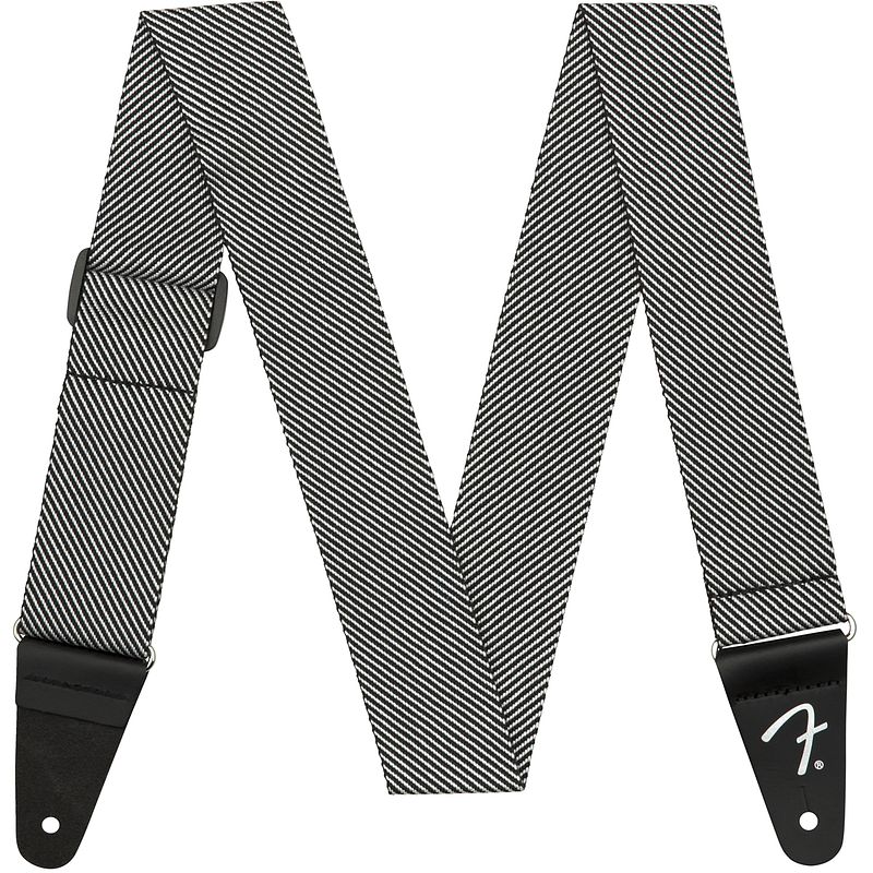 Foto van Fender modern tweed strap white black gitaarband