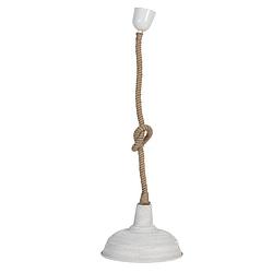 Foto van Clayre & eef hanglamp ø 25*16 cm wit ijzer rond hanglamp eettafel hanglampen eetkamer wit hanglamp eettafel hanglampen