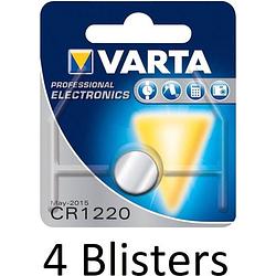 Foto van 4 stuks (4 blisters a 1 st) varta cr 1220 wegwerpbatterij