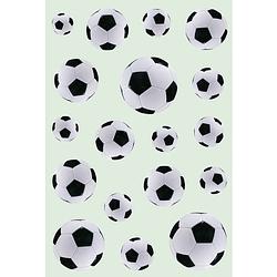 Foto van 3x zwart/witte voetbal stickervellen met 18 stickers - stickers