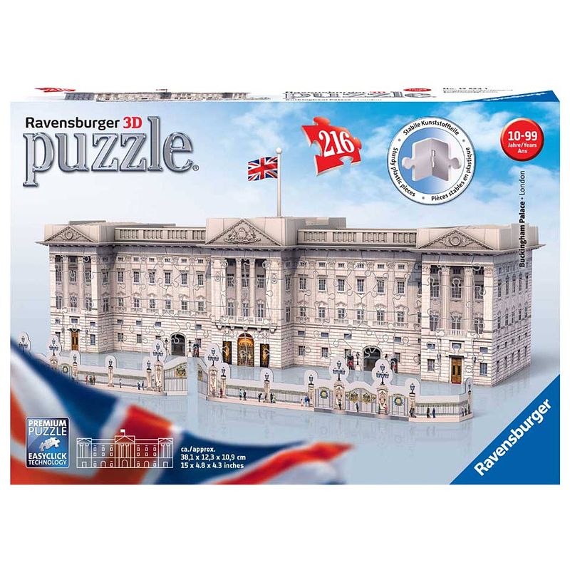 Foto van Ravensburger 3d puzzel buckingham palace london - 216 stukjes