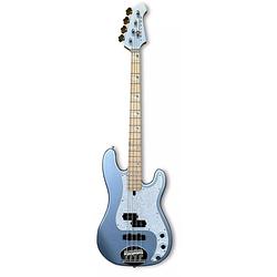 Foto van Lakland skyline 44-64 custom ice blue metallic gloss elektrische basgitaar