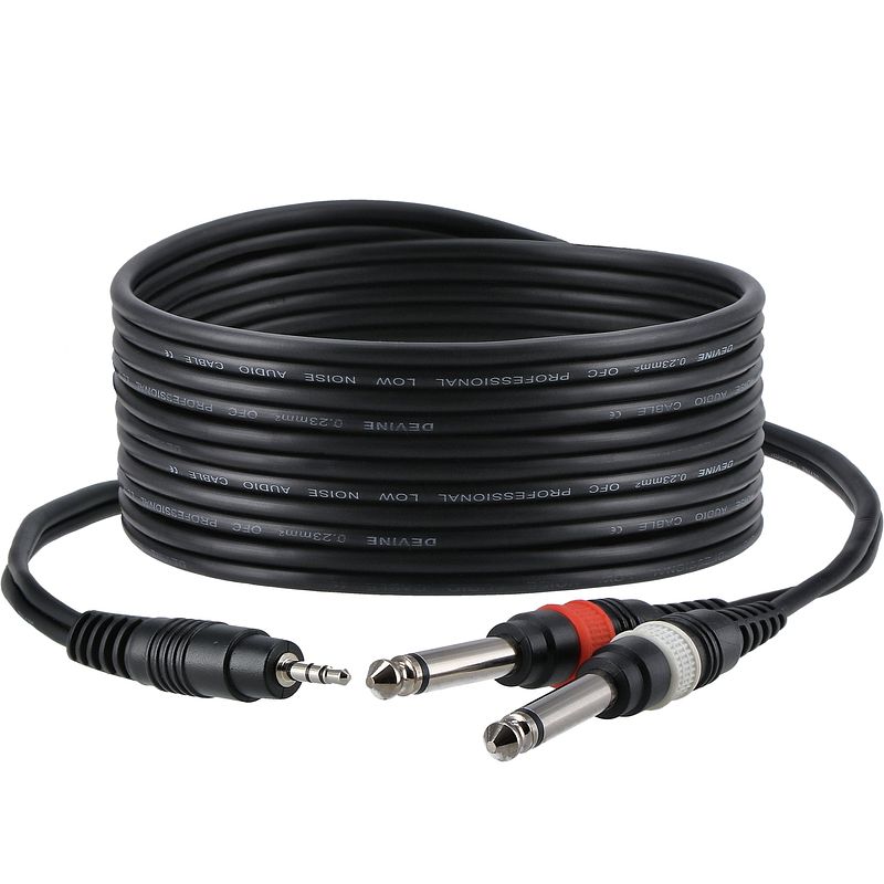 Foto van Devine va5030 jack 3.5mm stereo-2x jack male 3m verloopkabel