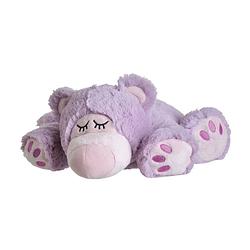Foto van Warmte/magnetron opwarm knuffel lila teddybeer - opwarmknuffels