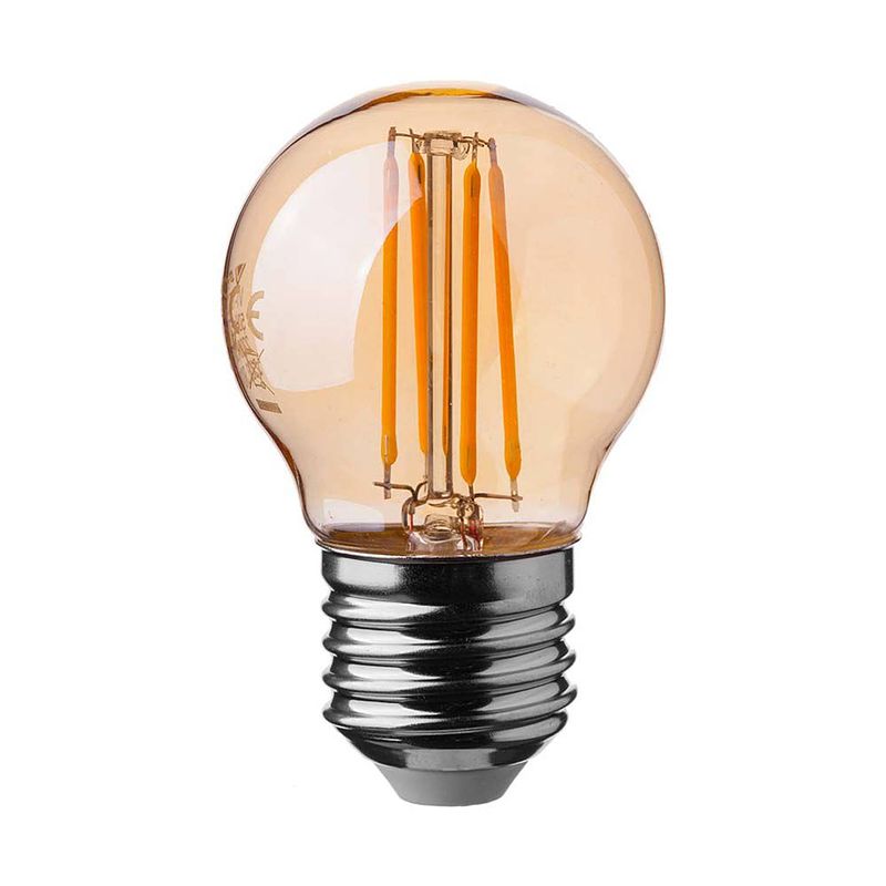 Foto van V-tac vt-1957-n e27 led lampen - amber - golf - ip20 - 4w - 350 lumen - 2200k