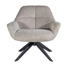 Foto van Giga meubel fauteuil beige - stof & metaal - zithoogte 43 - stoel shannon