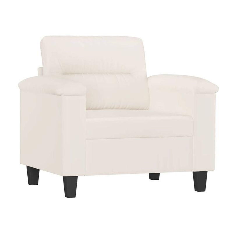 Foto van Vidaxl fauteuil 60 cm microvezelstof beige