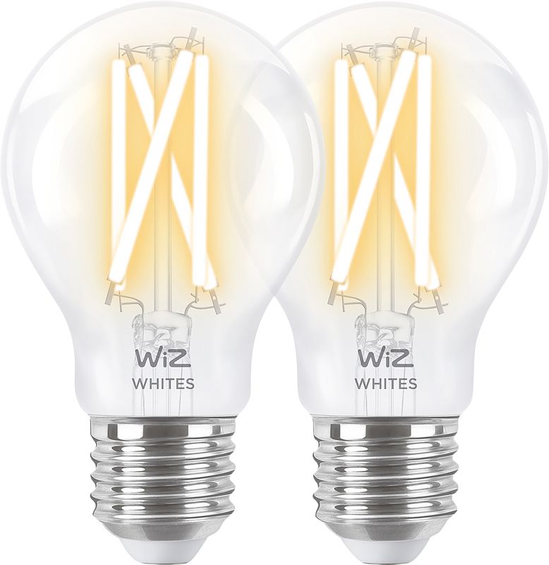 Foto van Wiz smart filament lamp standaard 2-pack - warm tot koelwit licht - e27